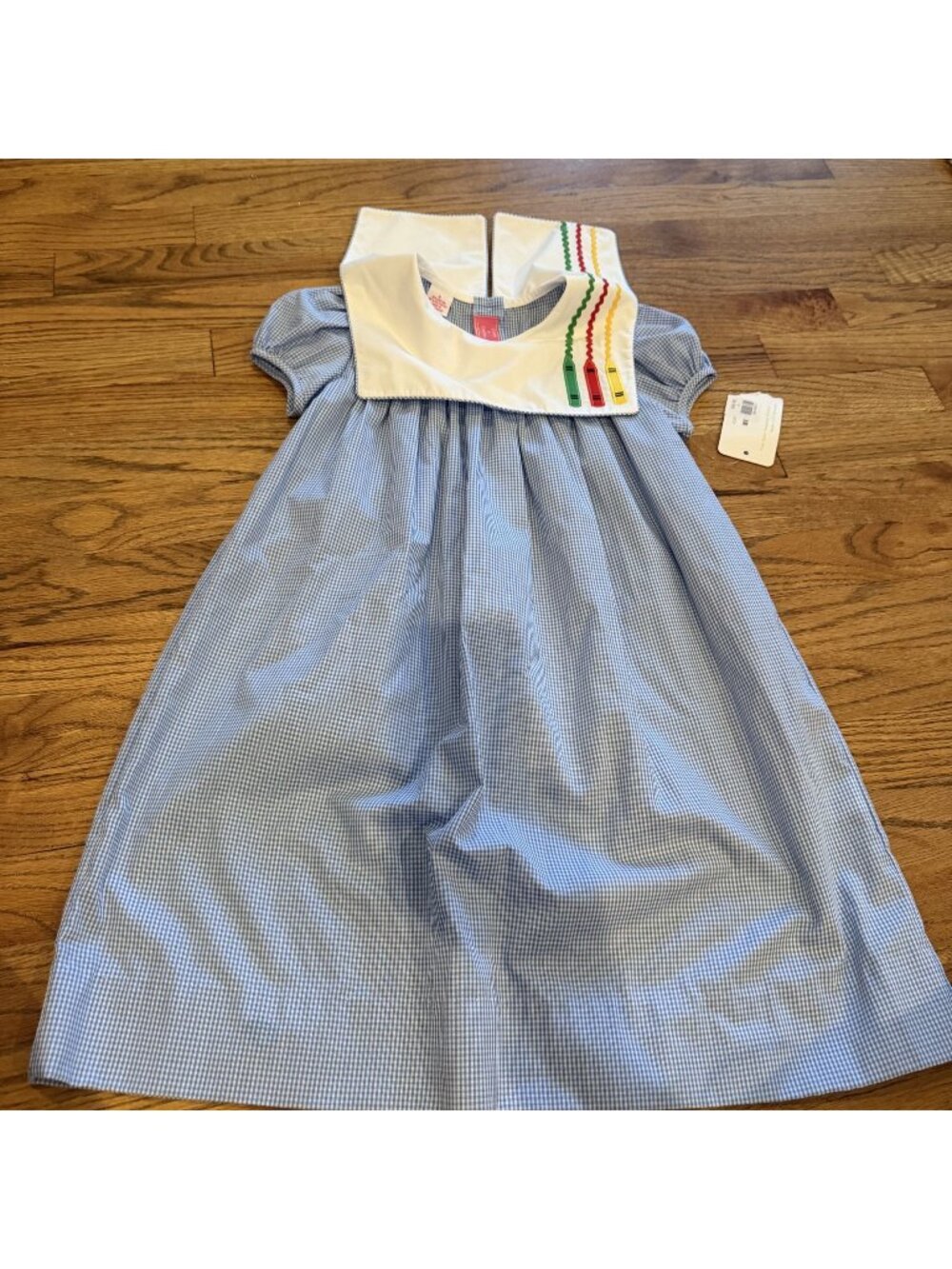 CLAIRE & CHARLIE FINE HAND SMOCKED GIRLS DRESS SIZE 6 SCHOOL DRESS